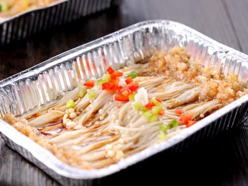 莱山锡纸烤金针菇